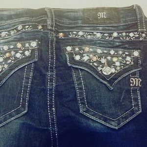 NEVER WORN Miss Me Jean's bling pocket
